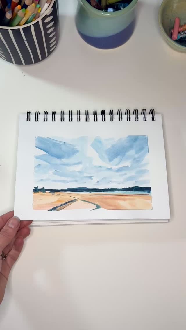 Quietly flipping through some of my sketches from December. Enjoying these last few days of the year - we are at the Oregon coast - to slow down and reflect and look ahead to a new year.
Part of me wants to go full throttle into goal-setting mode and figure all the things out! And then I go out to the dunes… inhale, exhale… all in good time. See my Stories for some gorgeous coastal views 🤩
.
#artistgoals
#connectedartistclub
#abstractlandscape
#abstractwatercolor
#mixedmedialandscape