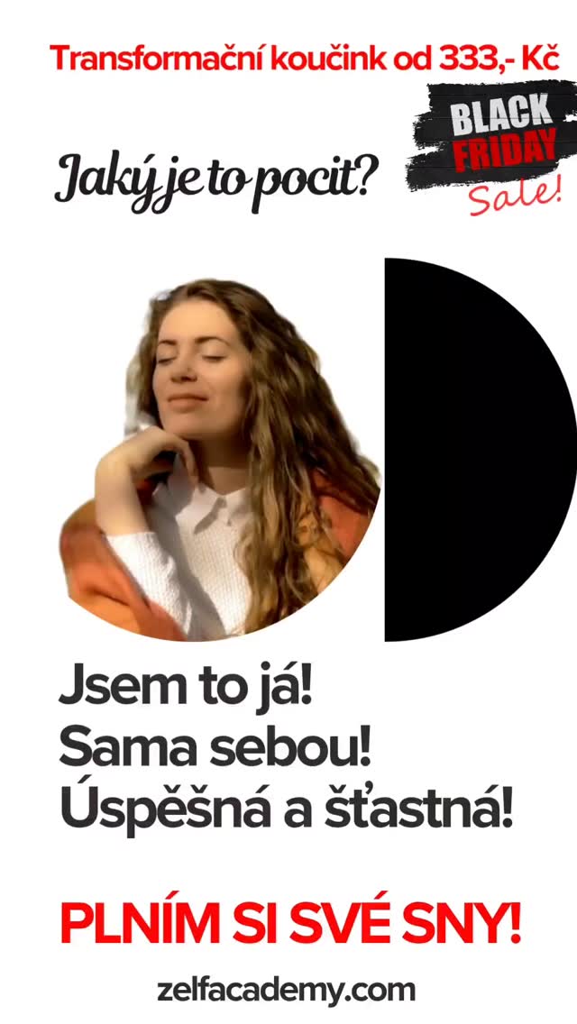 Chyť si svou příležitost na https://www.zelfacademy.com/event-details/black-friday-pro-osobni-rozvoj
#leadership #coaching #zelfacademy #BlackFriday #motivace