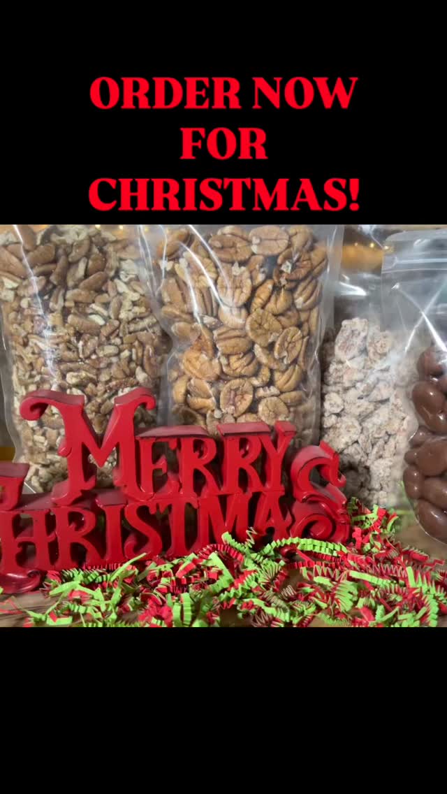 Christmas is 16 days away! The last day to order from us to receive your pecans by Christmas is 12/16/25. We appreciate your support of our small family farm! Merry Christmas and Happy Holidays! (Pictures with decorative bags are for suggested gifts gifting. Pecans are sold in clear resealable bags.). Visit www.godwinpecans.com to order now! #family #christmas #pecans #southga #farm