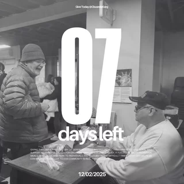 One week until #GivingTuesday! ✨
Following Jesus’s love, we at Columbus Relief are here to serve and uplift our community. Click the link in our bio to learn how you can join us. 💙🙏
.
.
.
#volunteer #give #jesus #sharelove #love #faithinaction #bus #columbus #ohio #columbusrelief #outreach #saturday #give #laugh #givingtuesday #tuesday #donate #community #meals #food #resources #free #christ #buckeyes