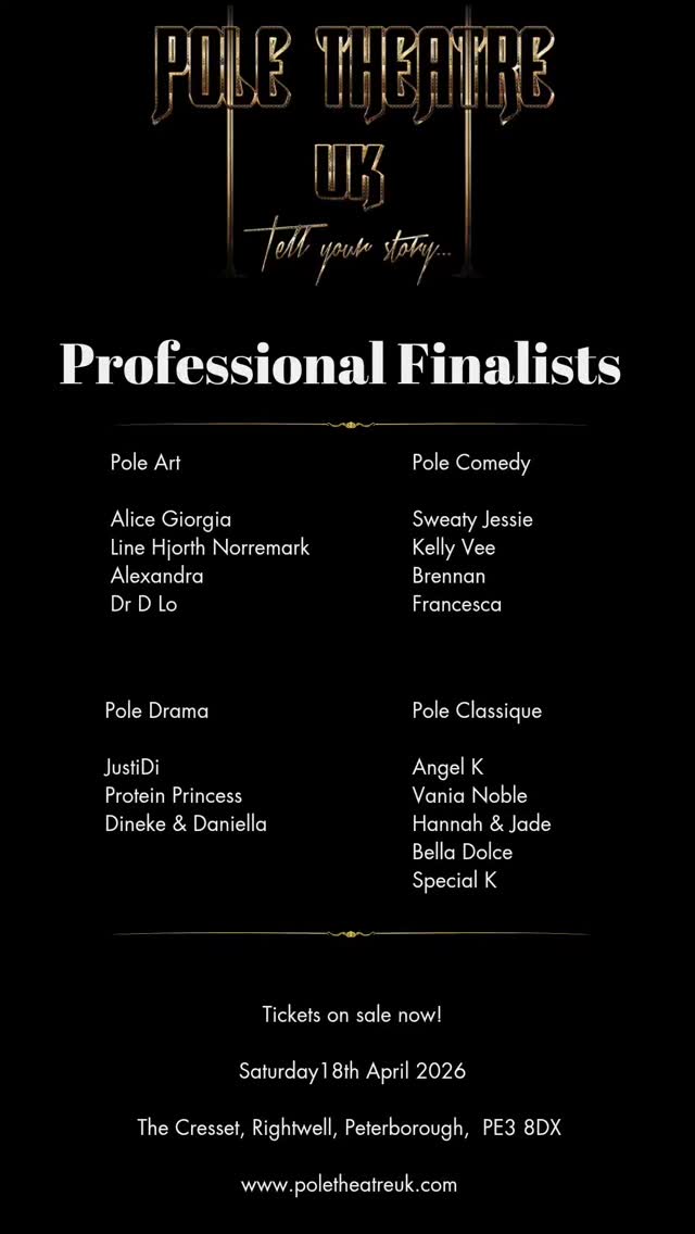 Congratulations to all of our Professional finalists! ❤️✨️
www.poletheatreuk.com
#poletheatreuk #poletheatre #