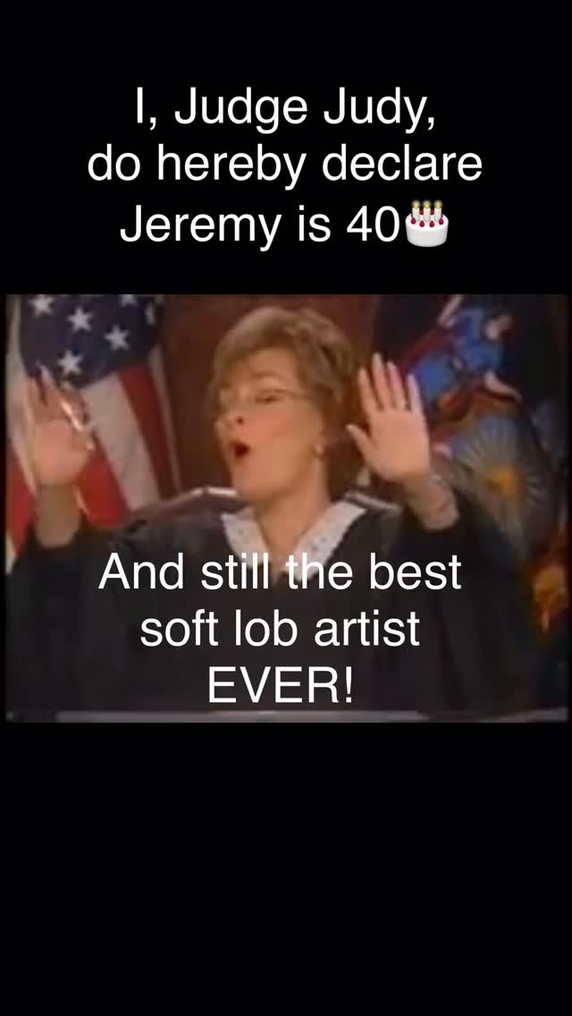 HAPPY 40th BIRTHDAY TO MY SON, JEREMY (I’m late to social media… it was Friday the 28th). You dropped in as a beautiful surprise from God, but 40 years later I can say with confidence that nothing you do surprises me anymore… it’s a guarantee that you’re a great man, great husband, great father, a great son, the greatest soft lob artist ever 😂😂😂 the list goes on and on…. Social media could never hold all the pictures and script of what you mean to me so being on Judge Judy together 23 years ago will have to suffice for now. I love you son https://youtu.be/WDxM04k8-PQ #happybirthday #happy40thbirthday #happybirthdayson