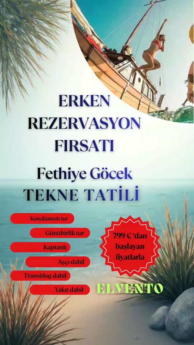 Erken rezervasyon fırsatı için lütfen bize ulaşın.