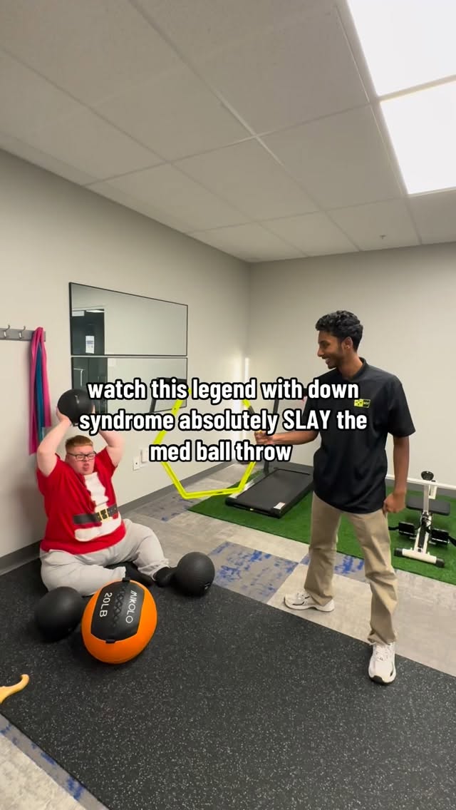 this dude with down syndrome just hit a perfect throw 👏✨ #downsyndrome #AdaptiveAthlete #StrengthGoals #inclusion #Fitness