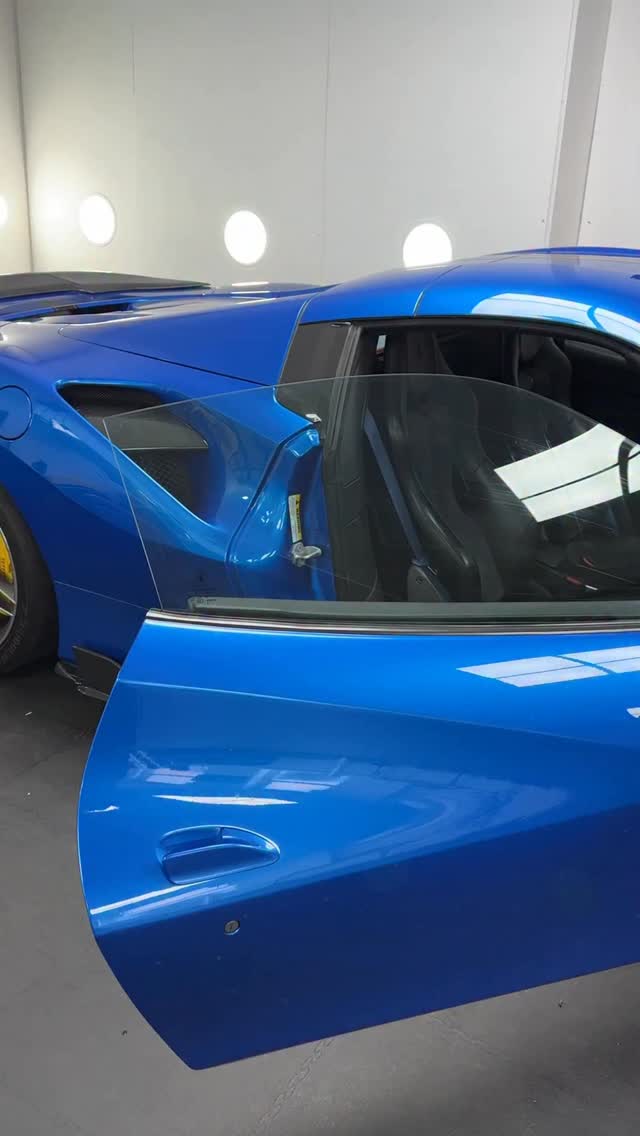 POV Ferrari window tint application #pov #ferrari #488spider #windowtints #thewrapper