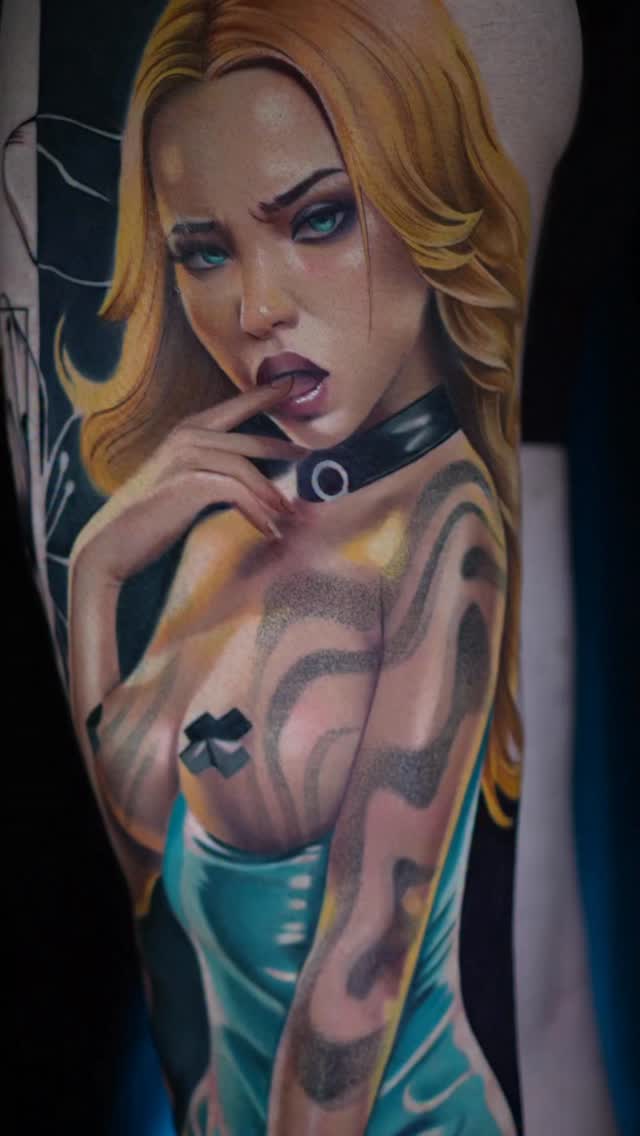 One of my available flash designs turned into a full finished piece. Always fun seeing these concepts go from sketch to skin.