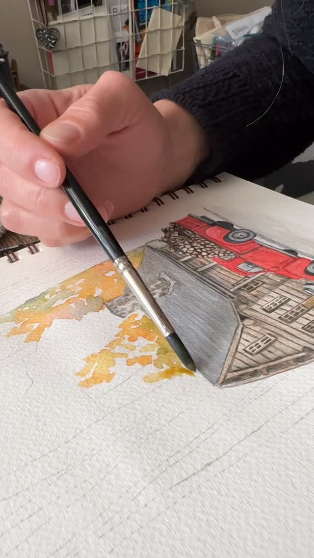 Wet-on-wet magic!
Let the water do the work and watch those leaves come alive. Watercolor is pure magic — and so much fun to try! 🍁✨
December projects are ready to download on website
➡️ www.ernavandyk.com/zoomclasses