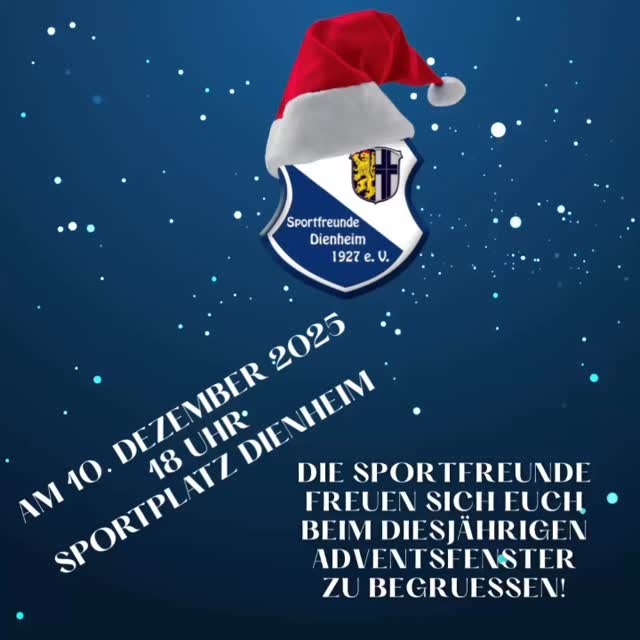 Auch in diesem Jahr freuen wir uns euch bei unserem Adventsfenster zu begrüßen! Am Mittwoch, den 10. Dezember, ist es schon soweit. Freut euch auf heißen Glühwein, kleine Leckereien und ein gemütliches Beisammensein in der Vorweihnachtszeit 💙🤍
#dienheim #meineheimatmeinverein #fussballliebe #sportfreunde #weihnachtszeit #adventsfenster