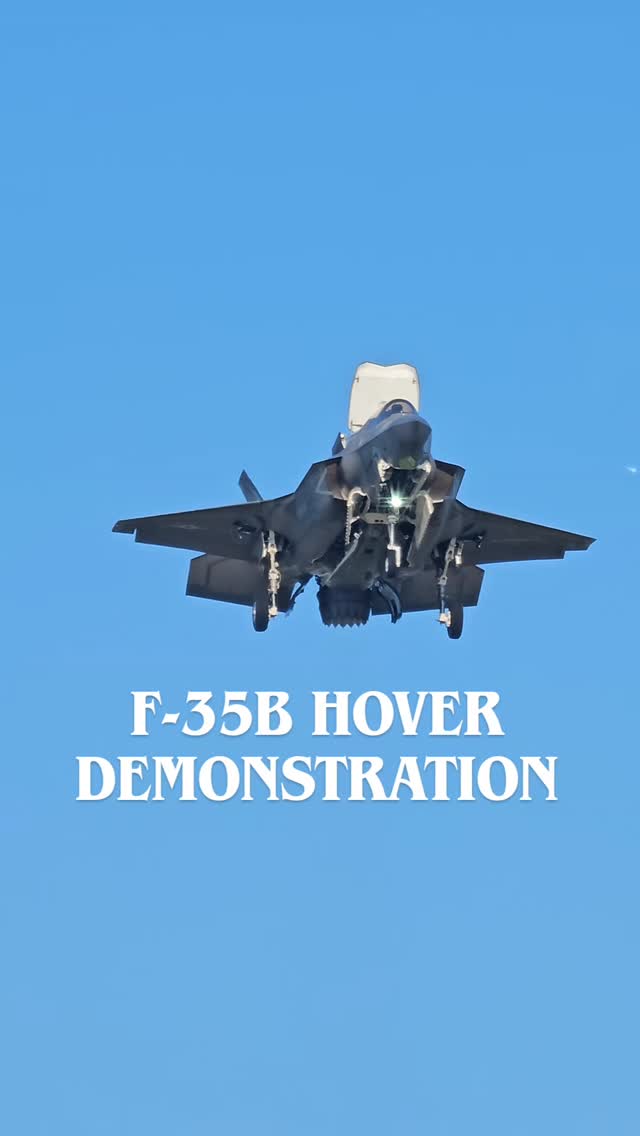 Runways? Where we're going we don't need runways!
.
🏷 #f35b #f35 #f35lightningii #votl #hover #fighterjet #airshow #osh25 #airventure #avgeek
