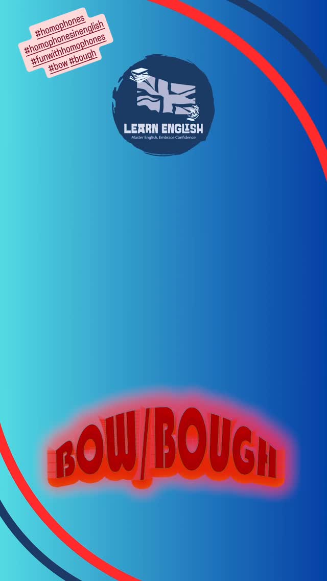 It’s time for #homophones today’s words are #bow and #bough Do you know what these words mean? #homophonesinenglish #funwithhomophones