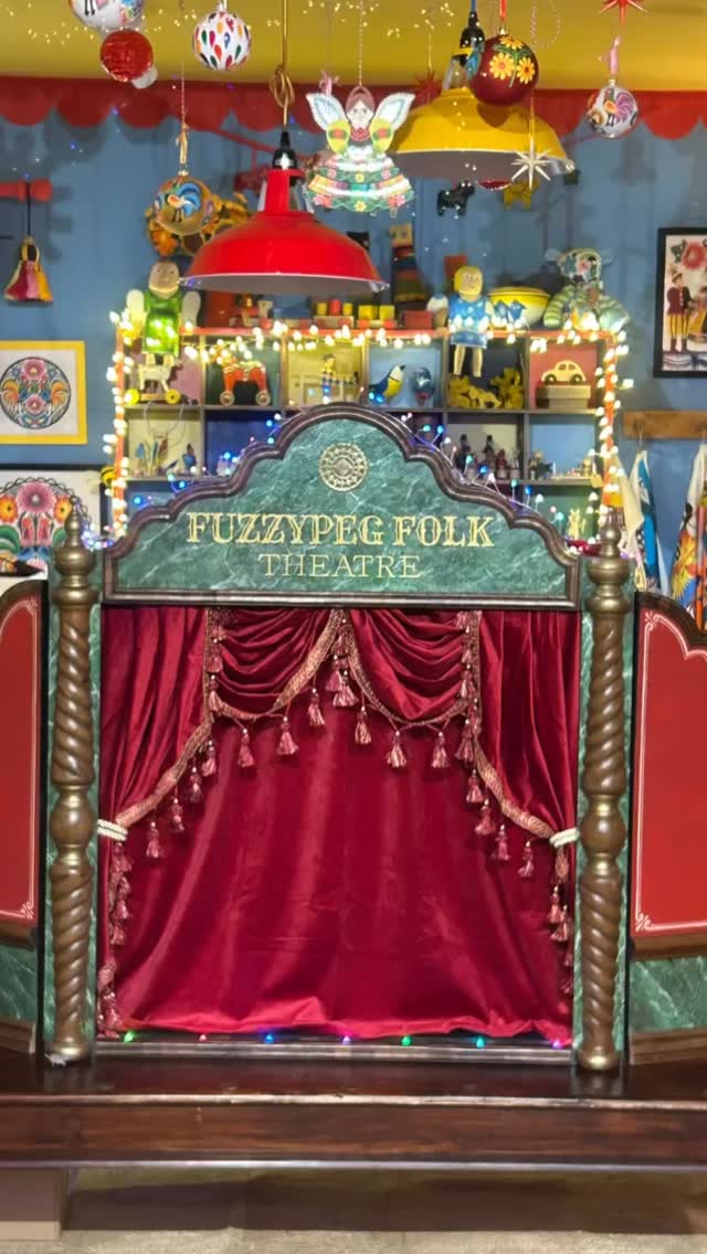 The world premiere of the FuzzypegFolk Theatre production of The Nutcracker! And the first ever puppet show we have performed in my beautiful new theatre made by the lovely Mark Copeland - artist, joint proprietor of the @insectcircus and maker of my beautiful shop window and outside sign.
This started as a mad idea during a chat with another dear friend @mrjamesmayhew - “Let’s do puppet shows in the shop!” “Ok yes!” I madly said. And lo’ the FuzzypegFolk Theatre was born..
So James wrote a brilliant script and he and his dear husband @toto.the.artist transformed the motley collection of old Pelham puppets I scoured eBay to find, with gorgeous costumes and remodelled faces. Plus made some fabulous scenery and backdrops whilst I cobbled together dangling sweets, baubles and snowflakes, creeping mice and marching soldiers.
It took forever and then suddenly the performance date was looming and not much time left to rehearse! But somehow we managed it and somehow I created space in my cluttered little shop to be able to put on 2 performances to children and another for grownups on 14th December. Enormous thanks to Iain @vintages_bungay for letting me dump half my shop stock in his shop without which I can’t imagine how I would’ve managed!
It was a blast, a magical adventure and such a privilege to work with James and Toto. Thank you both so much xxx
Will we do it again…? Watch this space!!
#bungay #puppetshow #puppettheatre #madidea #magicalshow
