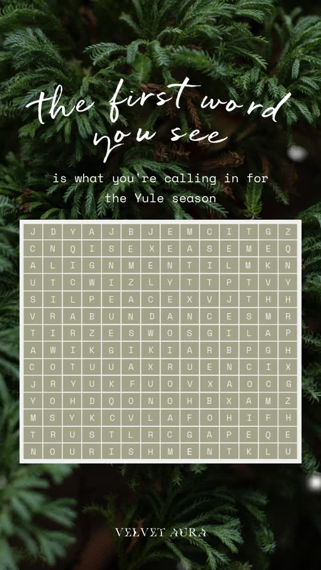 I got magic ✨🥹 what did you see?
#WordSearch #Affirmations #WinterSolstice #Yule
