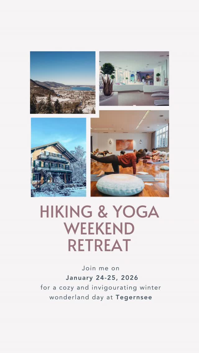 Let's get grounded, relaxed and reconnected.
Join me and fifteen beautiful moms for a nourishing Hike & Yoga Weekend Retreat at Tegernsee, just one hour from Munich.
Two days to breathe deeper, move mindfully, fresh mountain air, and come home to yourself again.
If your cup has felt empty for a while, this weekend will refill it💛
✨️Join the waitlist for the September 26th Retreat - check the link in my bio⬆️
#hikeyogaretreat #weekendretreat #Munich