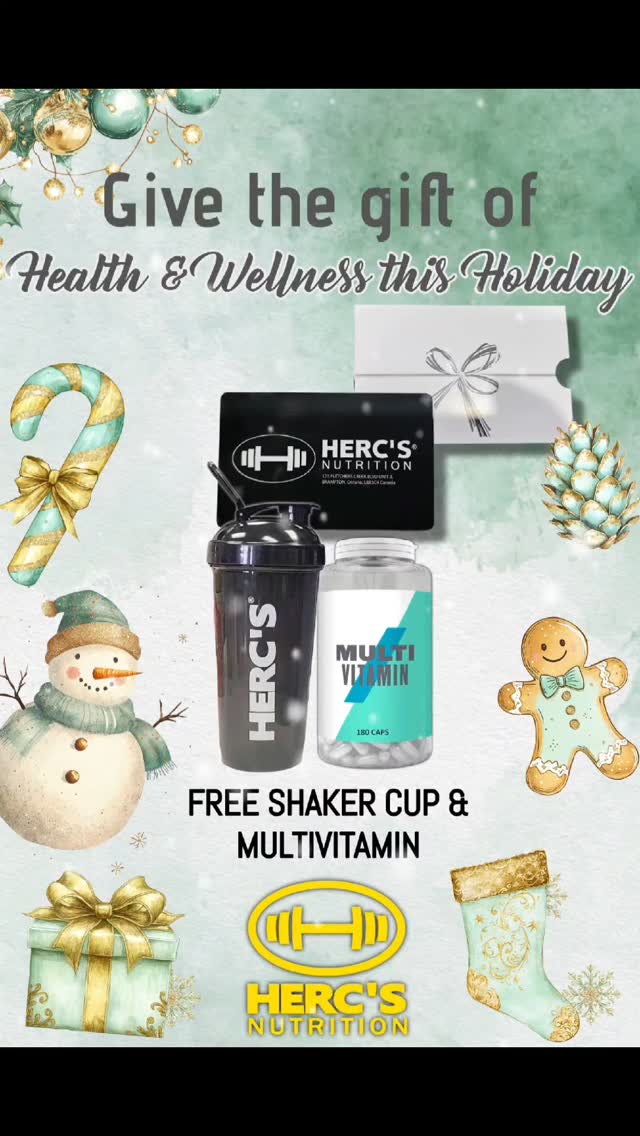 ๐Buy a $50 gift card, receive a FREE shaker cup & a multivitamin ($45 value)๐
๐ฅGift cards are now available at our 175 Fletchers Ceek blvd location.
๐Give the gift of health and wellness with HERC'S this holiday season.
โ Largest Selection of Supplements at the LOWEST Prices. Serving Brampton since 2012.
Herc's Nutrition Brampton.
Two locations in BRAMPTON:ย
๐ 175 Fletchers Creek Blvd, Brampton, ON L6X 0Y7 (Located in the plaza with LA FITNESS, Ample Food Market & Mandarin Restaurant)ย 905 455 9900
โโโโโโโโโโโโโโโ โย
๐630 Peter Robertson Blvd, Brampton, ON L6R 1T4 (Located in the plaza with Tim Hortons) 905 790 6900ย
#bodybuilding #fitness #gym #motivation #loganpaul #workout #fitfam #health #training #muscle #nba #celtics #strongย #nba #gymmemesย #fitnessmotivationย #shredded #bodybuilder #ksi #cbum #Toronto #lebron #bucks #warriors #nfl #lakers