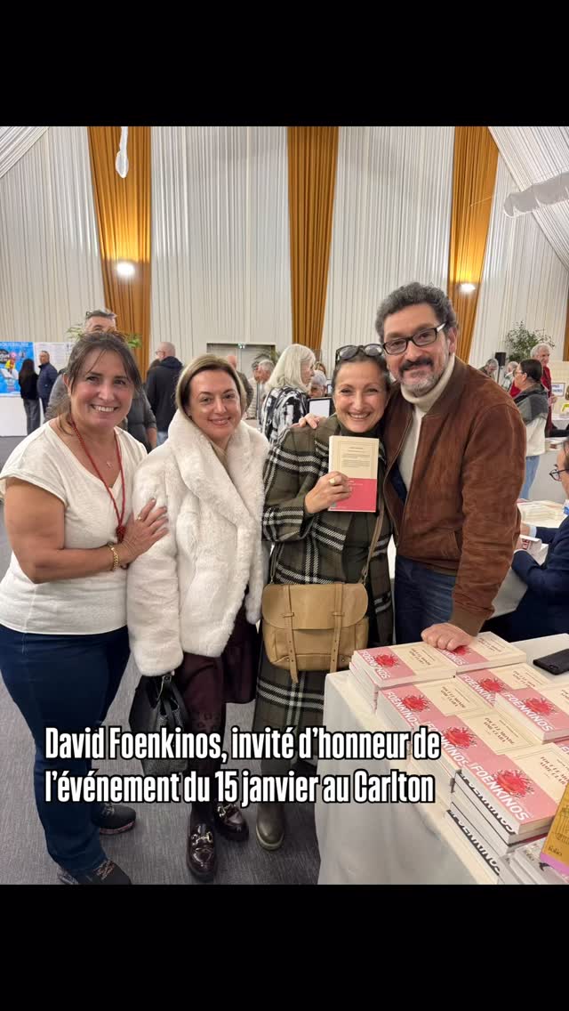 Le plaisir de saluer #davidfoenkinos ce dimanche dans le sud. En présence de nos auteurs membres locaux du réseau.
David Foenkinos sera l’un de nos invités d’honneur le 15 janvier au Carlton pour la soirée de lancement du festival Un Livre I Un Destin | Cannes
#rencontredesauteursfrancophones