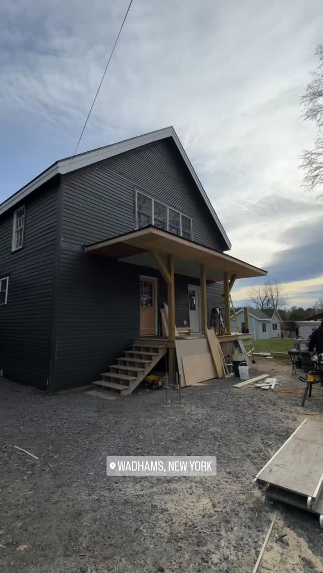 The front porch of the Parish Hall, like the kitchen, is also nearing completion. It's been expanded and updated, and the entryways have been modernized.
#sawteethcarpentry #parishhallrenovation #adirondackbuilds