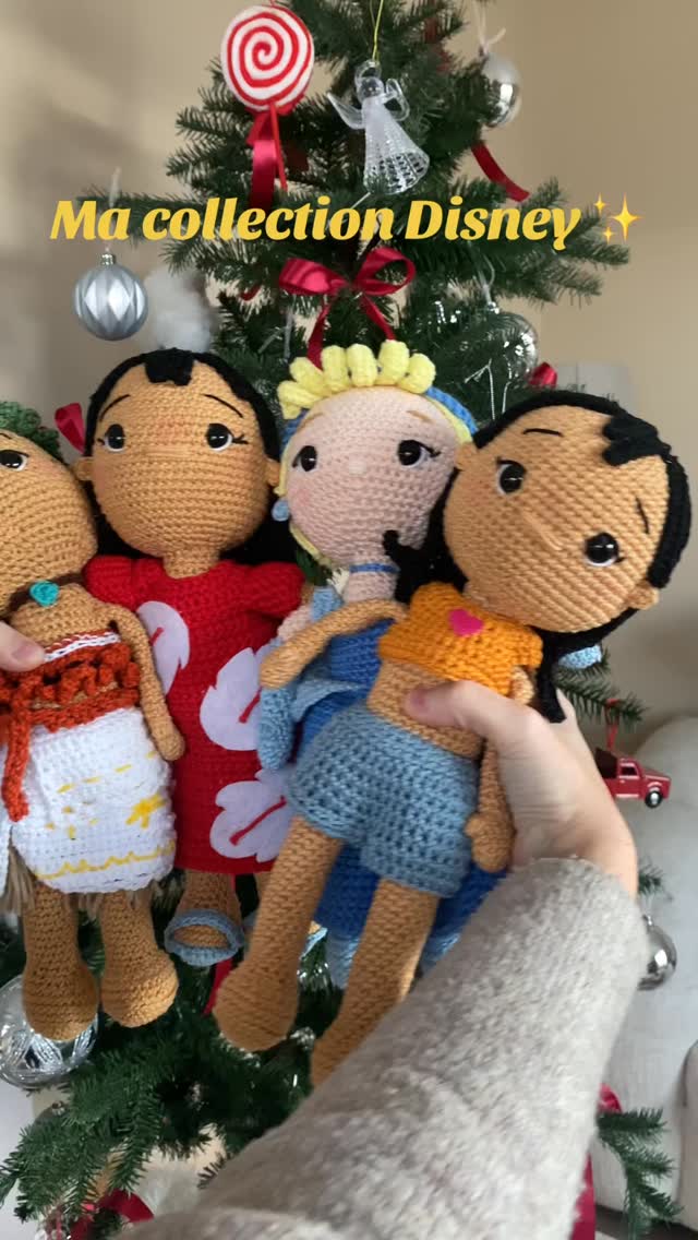 Ma petite collection Disney ✨🏰 tu préfères lequel ? 🌺 #disney #crochet #noel2025 #pascal #liloetstitch