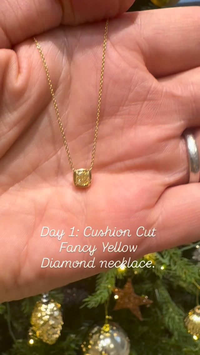 Advent Calendar of Jewellery & Gems 2025.
Day One showcases lots of what has been popular this year:
- yellow gold (obviously!)
- cushion cut diamonds
- and a particular style of setting that combines the look of a bezel setting with the addition of claws so as not to hide the diamond.
This 0.51ct fancy yellow cushion cut diamond necklace is ideal for everyday wear on its own or can be layered up with other yellow gold chains and necklaces for a bolder look.
This is a one-off and great for those starting to dip their toes into the warmer tones of rich, golden hues.
Please call us on 0141 248 3037 or DM us for more information.
#glasgowjeweller #glasgow #diamonds #christmaspresents #yellowgold #fancyyellow #mundieandson