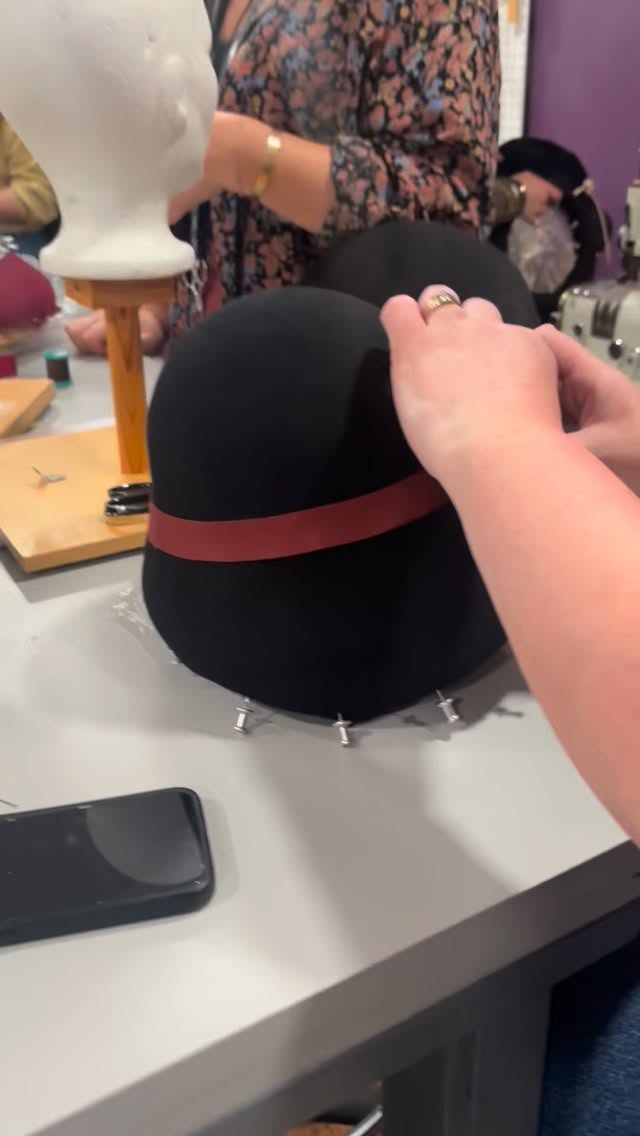 Part 1 of Hat Making with @IATSE212 members!
Today we’re shaping fur felt hoods and capelines on hat blocks with the incredibly talented Carolyn Devins. Carolyn has been crafting hats for film and theatre for over three decades, and we’re so lucky to be learning from her expertise. 🎩🪡🧵
#hatmaking #millinery #workshop #keepalbertarolling