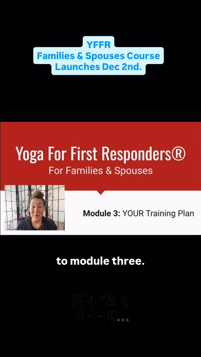 Sneak Peek! 👀
Module 1: WHY YFFR?, Understand the First Responder Brain, Yoga as a Bridge
Module 2: A Research-backed Program that Works
Module 3: Your Training Plan
Course launches Dec. 2nd! Join the challenge and let’s do it as a team. Comment FAMILY #yogaforfirstresponders #resiliencetraining #yogachallenge #firstresponderfamily
