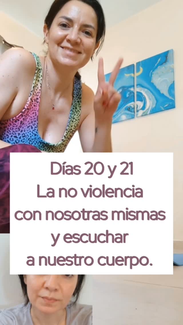 DÍas 20 y 21, hablo sobre la no violencia hacia una misma. Cuando nos ponemos metas y retos aveces se nos olvida que la práctica de la no violencia debe partir del autocuidado justamente. La no violencia no es aplicarla nadamás hacia afuera...hay que escucharnos y seguir firmes en los propósitos sin pasar por encima de nosotras mismas. Un camino sutil en donde respetamos nuestros propios límites sin caer en el autosabotaje...Complejo pero necesario. ¿Tu te escuchas a ti misma?
#compasion #limites #noviolencia #yoga #autocuidado #meditación #amorpropio #pazinterior #retogorearmoniza #gorearmoniza #proposito