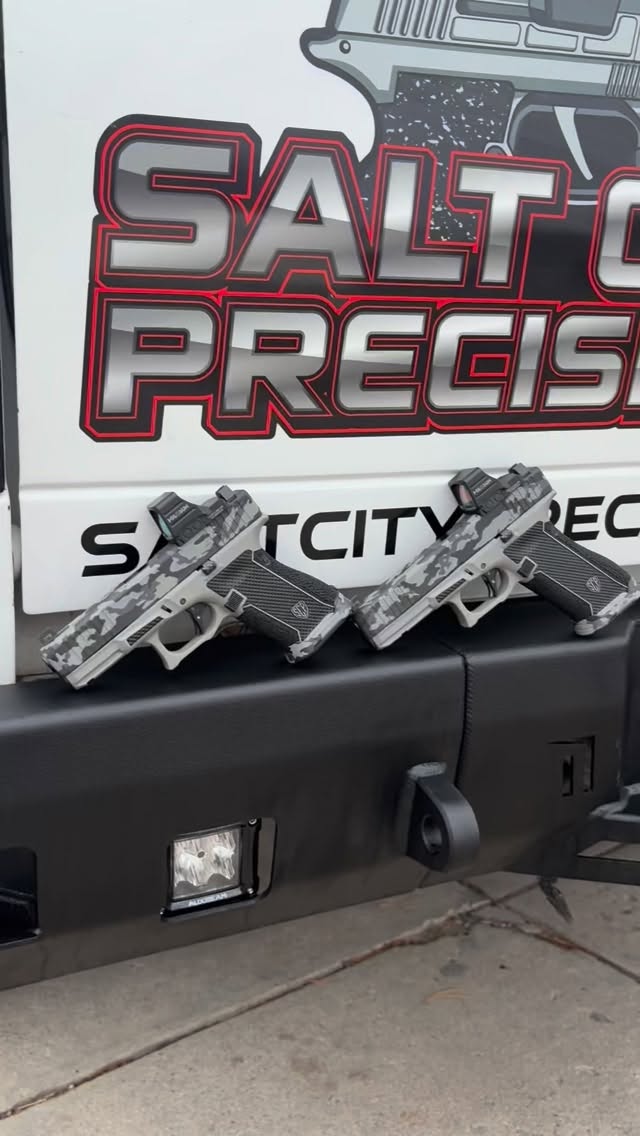Built with purpose.
Precision crafted from top to bottom.
• Optic cuts
• Inline porting
• SS trigger shoes
• Hybrid stipple + knurling, double undercuts & accel cuts
• Custom Multicam Cerakote