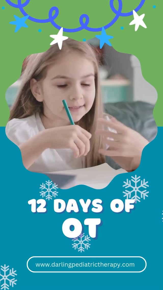 🎄 12 Days of OT – Day 6
✨ Day 6 of #12DaysOfOT! ✨
Today’s activity: Holiday Handwriting Warm-Up!
✍️ Activity: Have kids write or trace simple holiday words (like “tree,” “star,” “snow,” “joy”) on fun shaped paper or sticky notes. Pair it with a quick warm-up: finger push-ups, wrist circles, and “air writing” big letters to get the hands ready.
💡 Tip for parents: Focus on slow, controlled letter formation—not speed. Using a highlighter for “trace-over” letters can give kids a visual boundary and boost confidence.
#PediatricOT #HandwritingSkills #HolidayOT #FineMotorFun OTActivities 12DaysOfOT
