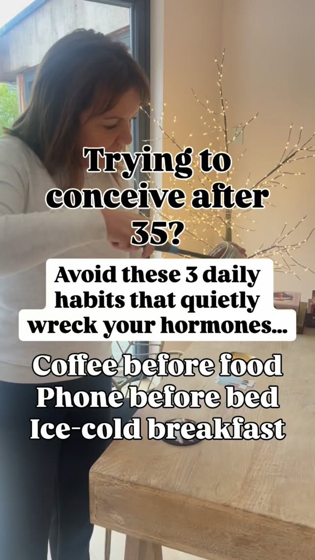 Trying to conceive can feel like a full-time job 😬 and it’s easy to focus on the big things like supplements, ovulation tracking and blood tests.
But honestly? Your hormones respond most to the tiny habits you repeat every day.
These 3 small shifts support a steadier, more fertile rhythm and help my clients conceive successfully:
❌ Coffee before breakfast
Caffeine on an empty stomach can spike cortisol and wobble blood sugar.
A balanced breakfast first helps your hormones feel safer.
❌ Being glued to your phone before bed
Even a quick scroll can disrupt melatonin, which affects sleep, stress levels and your cycle.
Switching off earlier makes a bigger difference than you think. I recommend no screens for 1-2 hours before hitting the hay
❌ Ice-cold breakfasts
From a Chinese medicine perspective, cold foods slow digestion and drain warmth.
That doesn’t mean you can’t enjoy foods from the fridge, just bring them up to room temperature first or balance them with something warm.
A gently warmed, room-temperature or mixed-temperature breakfast supports smoother cycles, steadier energy and calmer hormones.
Want more tips on boosting your fertility using TCM? Comment FREEBIE10 and I’ll send you the link for my free eBook
Sx
#fertilitytips #ttcsupport #fertilityacupuncturist #hormonehealth #womenover35 #fertilityhelp