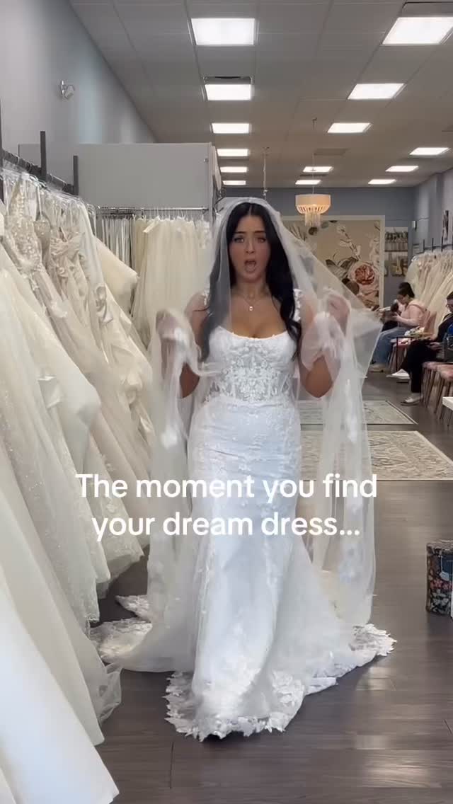 Pretty much how we roll on trunk show weekends. Never before seen dresses from Stella York here until Sunday, Dec 14th. Ready to say yes?!