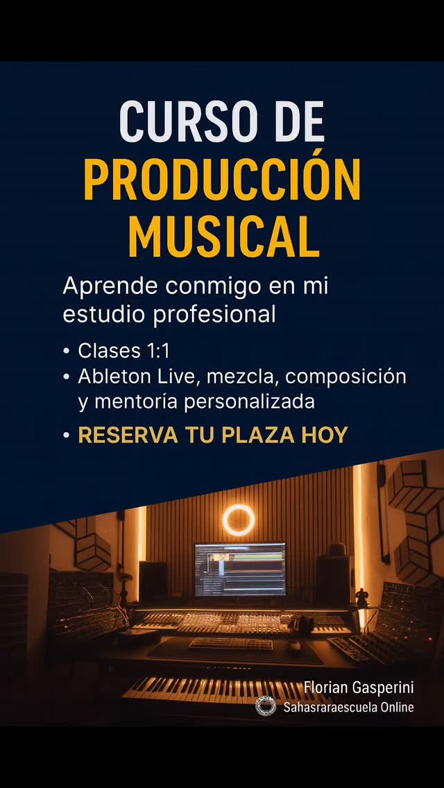 🎛️ ¿Quieres aprender producción musical conmigo y llevar tu música al siguiente nivel?
En Sahasraraescuela Online encontrarás formación completa en Ableton Live, mezcla, composición y técnicas profesionales que utilizo cada día en mi estudio.
Clases 1:1, seguimiento real y un método diseñado para que avances rápido, con claridad y sin perder tiempo.
👉 Entra aquí y descubre todo lo que puedes aprender:
https://www.sahasraraescuela.com/
Tu proceso creativo merece una guía profesional.
Invierte en tu talento.
#sahasraravibes #abletonlive #organichouse #musicproduction