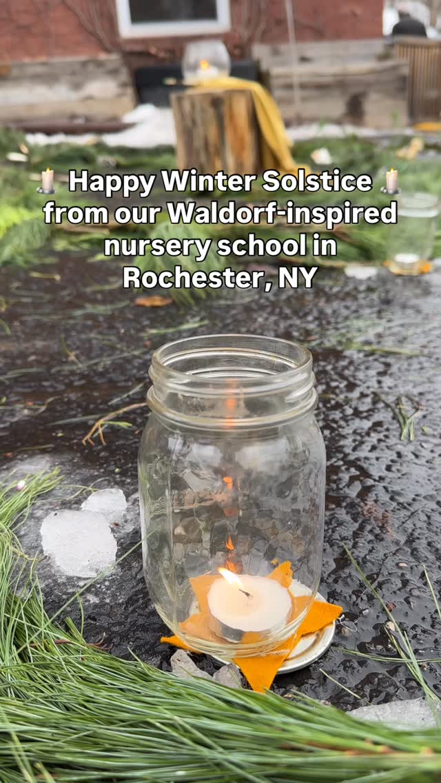Happy winter solstice from us at Ellwanger Barry Nursery School and KinderGarden - a Waldorf-inspired school in Rochester, NY. At our Solstice Spiral, families joined as children walked through a spiral of evergreen branches, sang songs, and lit candles to symbolize finding inner light during winter’s darkness. 🕯️
Send us a message or check us out at EBNS.org if you’re interested in joining our school in the 26-27 school year!
#waldorfinspired #waldorfeducation #rochesterny