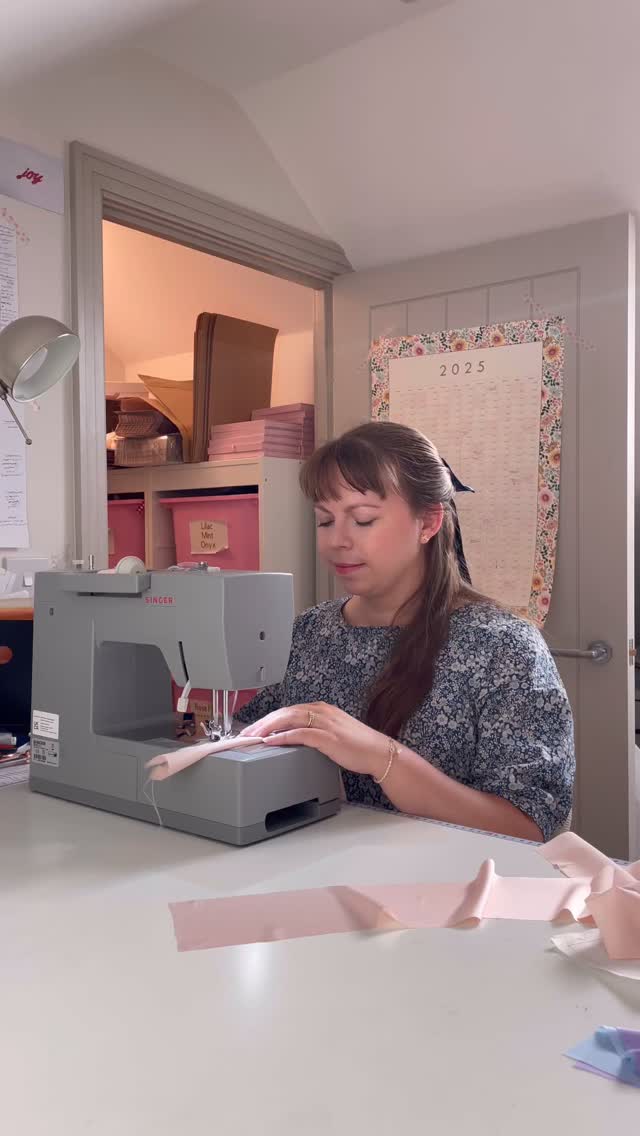 This little reel took me longer to put together and write this caption than I was expecting because grief is not always linear and making this made it hit me a bit. Because I wish my dad could have seen what I’ve created and some of the things I’ve done. I think he’d enjoy the Surrey Country Cricket scrunchies I’ve sewn this year!
But at the same time, I’m not sure I would be where I am if those things in life had lined up in a way that would make having my own business make sense. Or without my mum telling me to just try it and supporting me all the way.
Video description- Jo, a white woman in her mid thirties, sewing on her sewing machine with text overlaid reading
After you graduate uni and your dad dies, you will feel so lost
And so tired
You’ll think about starting your own business like your dad
It’s important to do this
You’ll find out you had a sleep disorder
Running your business allows you to work around this