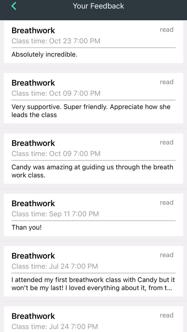 There are so many reasons I love leading breathwork but the #1 reason is how IT makes people feel!
There’s nothing as accessible… as powerful… as instant… as breathwork.
But you don’t have to believe me… here’s what some folks who have breathed with me have said. 😘
#breathwork #breathworkfacilitator #breathingishealing #healing