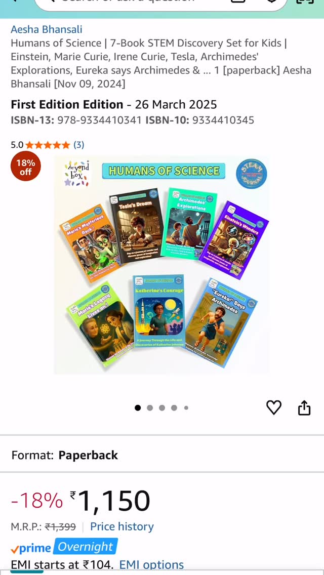 We love it when the parents love it 🥰 Find us on amazon and get your set today ❤️
Humans of Science, Play based education, interdisciplinary learning, STEAM education, NEP2020