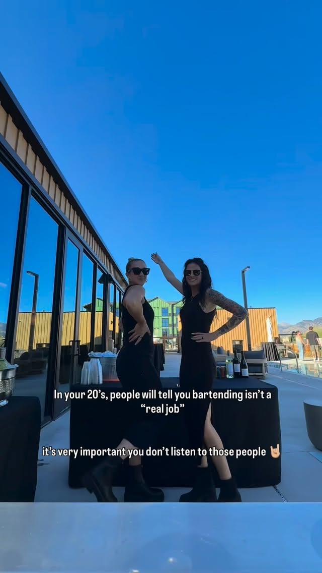 if we could talk to our younger selves…
we’d say to DO IT already!
but we are here now with our first season complete! We learned so much about ourselves, brand, business, and industry and experienced more growth that we ever thought possible. And our books are already filling up for next year 🥺
Take us and this business as your sign to do that thing you’ve always wanted to do because you never know unless you try. And what if it turns out better than imagined?
xoxo from your fav blonde-brunette bartending duo
🖤🍸🫶🏼
#bozemanbartenders #bozemanbarservices #bozemanweddings #montanaweddings #montanabartenders #weddingbartenders #mobilebartenders #bozemanevents #bozemanmobilebar #bozemanmobilebartenders