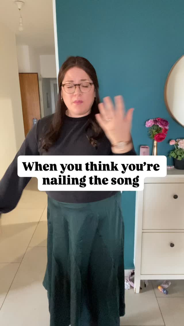 It happens to the best of us.
Just keep on singing, my friend. 😁💕
Do your kids or other family member ever to tell you shut it when you’re singing? 😂