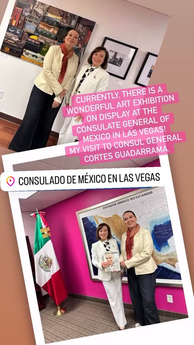 Currently, the Consulate General of Mexico in Las Vegas is showcasing the art exhibition « My Immigrant Family! » During my visit with Consul General Patricia Cortez Guadarrama, I had the opportunity to experience the exhibition firsthand, and it is truly worth seeing and deciphering the stories behind the artworks.
I encourage everyone to stop by, show support, and celebrate the beautiful work of our local Hispanic artists, as well as the rich creativity of Mexican artists and talents. Your visit helps uplift our artistic community and recognizes the cultural voices that make our city vibrant.
Go, enjoy, and support those artists who deserve to be highlighted! 🎨🇲🇽✨
#art #artists #exhibition @consulmexlv @frenchquartermagazine
#méxico