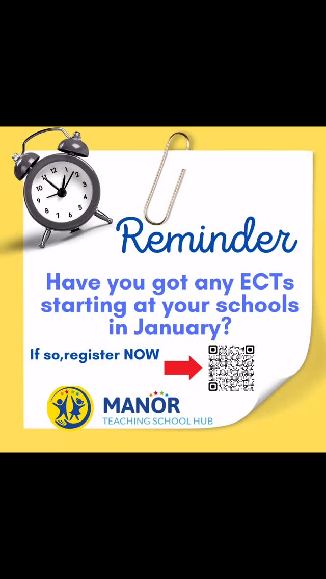 Please complete your registration for January ECTs as soon as possible. #teaching #ect #registration @manormultiacademytrust @ambition.inst