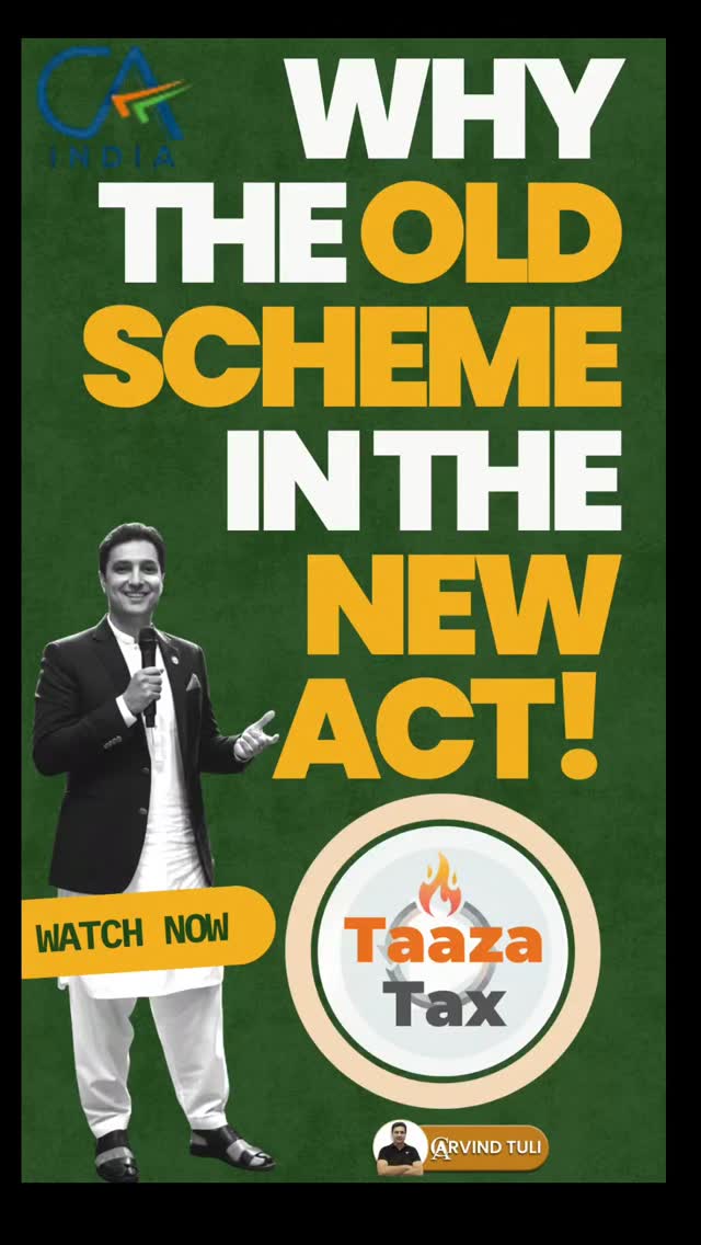Taaza Tax - exploring the amazingly simple world of complicated topics of tax. Through this series I discuss some latest amendments, case laws and interpretational issues
#littlebylittle we learn a lot
#tulisir #tsf #arvindtuli #castudents #castudents #cajourney #unacademyca #icai #icaiexams