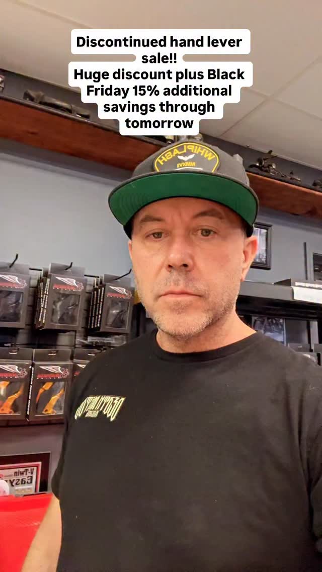 Close out sale!!! 08-13 touring, 14-16 touring, 96-17 big twin, and 95-down big twin destroyer hand levers will be discontinued. Right now we have them marked down almost $35 off and through tomorrow, you can still use the DMR Black Friday code for an additional 15% off that price!!! Head over to DeathMetalRacing.com