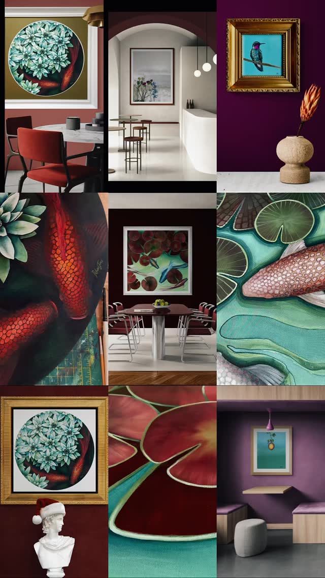 My passion for red flows through my collections.. Rich hues, bold statement pieces … winter tones of plum and berry reds 😍
#oilpainting #red #burgundy #burgundyartwork #cadmium #berryred #plum #original #contemporaryart #limitededitionart #mood #contemporaryart