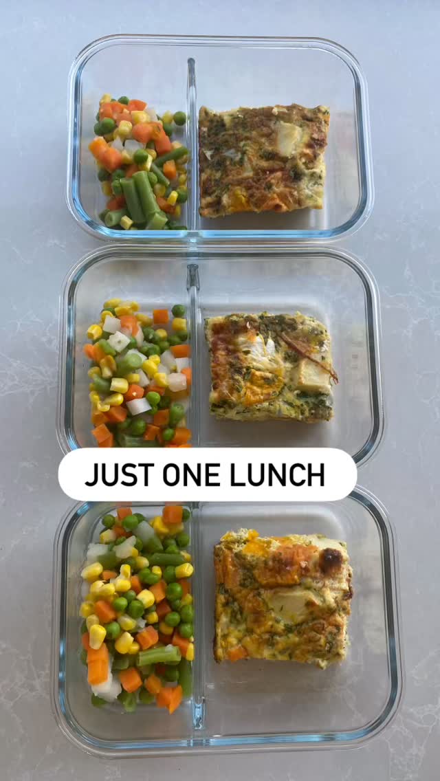 Eating well doesn’t have to be complicated or fancy.
If meal prep overwhelms you, start with just ONE lunch a week.
This is cooked frozen veggies + a frittata. This frittata serves 12.
I’m eating it for 3 days, and the rest is going in the freezer for the weeks I don’t feel like cooking or the days I am running out the door and don’t have time to make breakfast.
Prep once. Eat for 3 days. Move on with your life and don’t stress about it.
✅ Repeating meals is okay.
✅ Simple food counts.
🙌 This is enough.
Save this for busy weeks
💬 Would you eat the same lunch 3 days in a row?