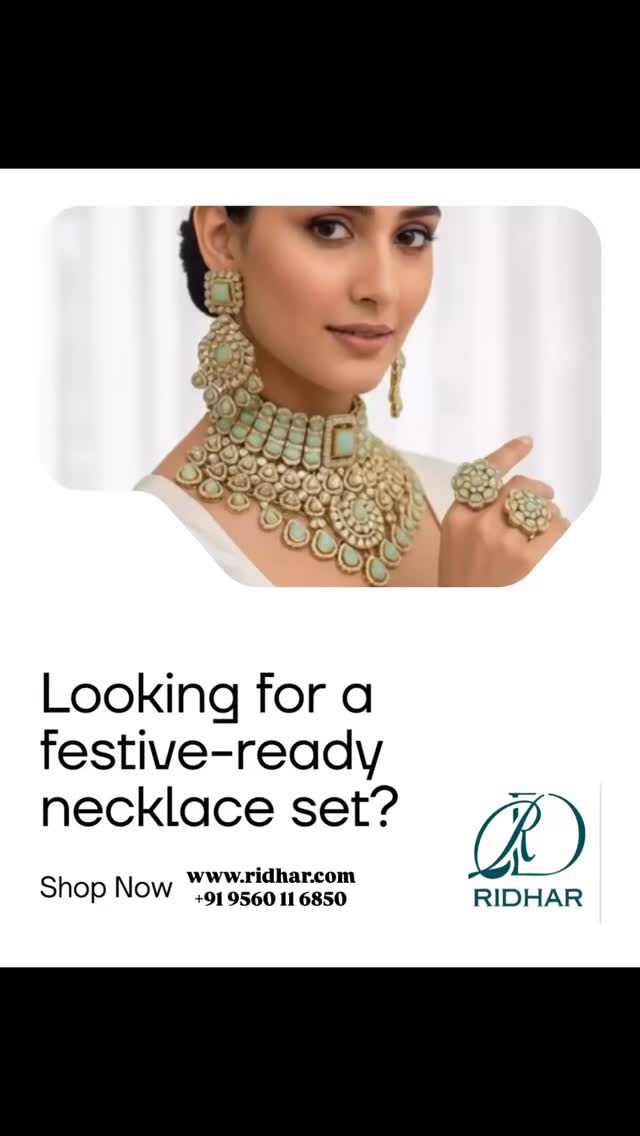 ✨ Shine Brighter This Festive Season with RIDHAR Jewels ✨
Looking for the perfect statement piece to complete your ethnic look? Whether it’s a grand wedding ceremony or a festive celebration, RIDHAR brings you a curated collection of exquisite necklace sets designed to turn heads. 💍
From vibrant kundan chokers to timeless emerald drops and royal sapphire layers, our jewelry is crafted for the woman who loves to stand out. Don’t let your accessories fade into the background—give your outfit the “pop” it deserves!
🌟 Why Choose RIDHAR?
• Intricate craftsmanship & premium finish.
• Versatile designs for weddings, parties, and festivals.
• Timeless elegance that complements every silhouette.
🔥 LIMITED TIME OFFER: Ready to sparkle? Grab 15% OFF your favorite set before the offer disappears!
#indianjewelry #ridharjewellers #jewellerylove #jewellerylove #statementjewellery #statementjewellery #indianjewellery #jewelrylover #silverjewelry #sparklewithridhar #ridharjewels #singaporejewellery #paris #singapore #dubai #luxury #bridal #bridalwear #gift #trandingreels #fashionable #fashionable