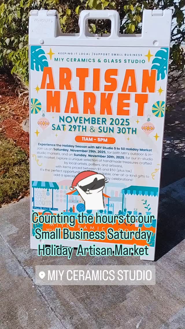 Counting the hours until our Small Business Saturday Holiday Artisan Market. ✨
Shop local, support small businesses, and celebrate the artists and makers in our community.
📅 November 29
⏰ 11 AM to 5 PM
📍 MIY Studios • 6791 Taft St, Hollywood, FL
See you soon for a day of handmade treasures and holiday cheer! 🎁🛍️