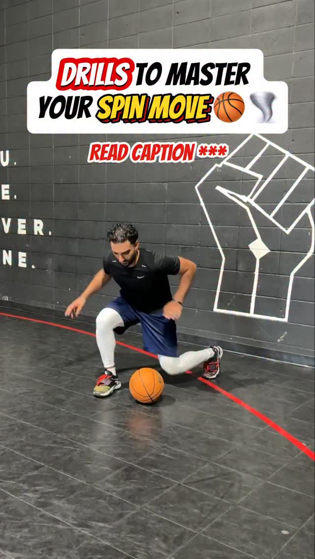 These Spin-move drills are an excellent way to master your spin for several reasons:
1. Introducing the GROUND TOUCH forces you to dip that inside shoulder and stay low. The ground touch also forces you to “fall” into your spin and develop real body control.
2. Starting in a lunge position forces you to explode out of that low stance, just like in-game.
3. Popping the basketball up into your spin works on overall ball control and ball manipulation.
4. Adding a wrap immediately after the spin teaches you to keep the ball tight to your body without letting the inertia of the basketball pull it away.
5. It adds an element of chaos which is great because the game is chaotic as well
#basketballtraining #basketballdrills #ballhandlingdrills #basketballmoves #handles #basketballtips #basketballworkout