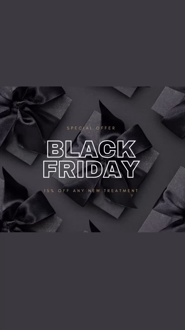 Black Friday 15% off any new treatment booked from Friday 28th - Sunday 30th November.
🖤
Use promo code at checkout: BF15
New bookings only
Limited availability
15% off the total value of your treatment!
For example: Brows usually £325 would be £276!
First session to be carried out by 1st April 2026.
🖤