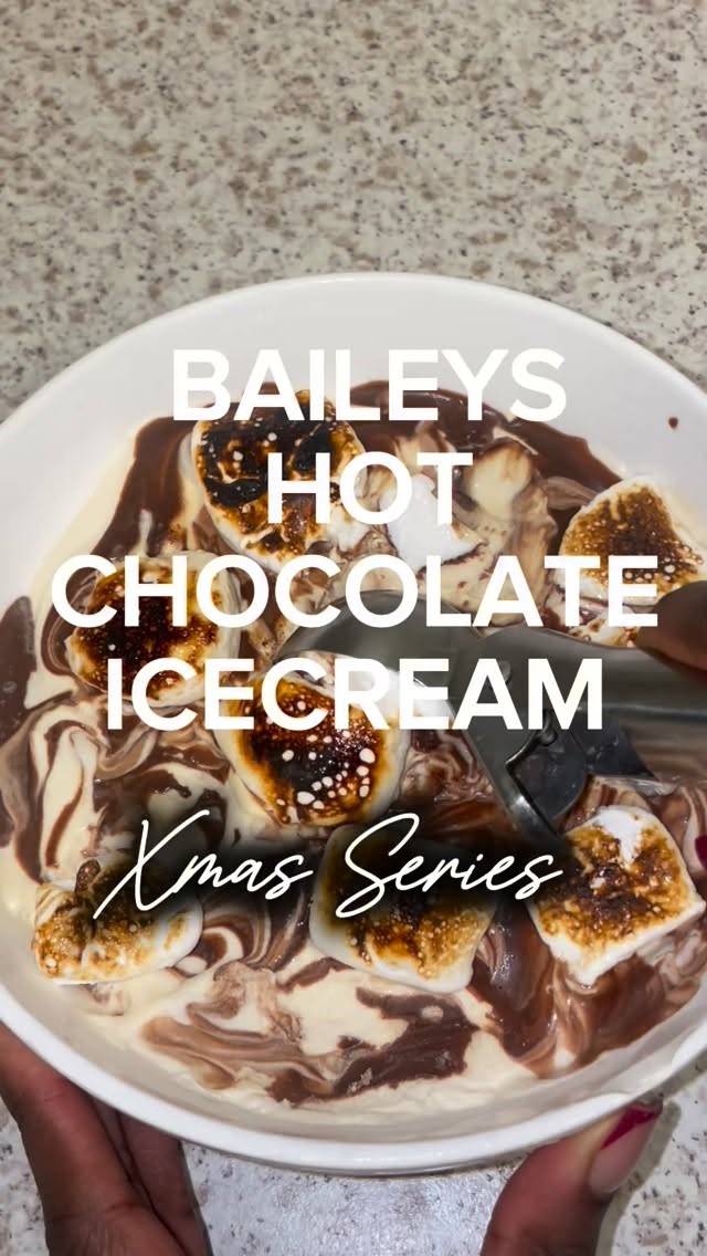 Pair this with any of the cookie Stoke order from the menu and you have a winner on your hands 🙌🏾🙌🏾
RECIPE
ICECREAM
half a pot of double cream
100g sweetened condensed milk
1 tsp vanilla bean paste
20-40g if baileys (depending on your preferred strength)
GANACHE
50g Milk chocolate
50g Dark chocolate
100g Cream
20g Butter
TOPPINGS
marshmallows
METHOD
1 Whip the cream:�In a large bowl, whip the double cream to soft peaks — you want it thick but still slightly loose.
2 Combine the base:�In another bowl, whisk together the condensed milk, Baileys, vanilla and salt
3 Fold together:�Gently fold the cream and bailes mixture together until smooth and fully combined.
4 Layer �Spoon half the mixture into a freezer-safe container, drizzle some ganache, then top with marshmallows and torch them to your liking. Add remaining mixture and repeat the process and finish with a final sprinkle of your toppings as desired.
5 Freeze:�Cover and freeze for at least 6 hours, or overnight, until firm.
6 Serve:�Scoop and serve with extra ganache on top.