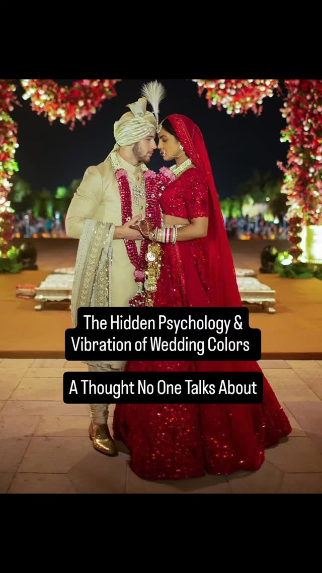 We all love pastel wedding outfits… they’re beautiful, soft, Instagram-perfect.
But weddings aren’t soft moments, they are high vibration moments.
Music, mantras, dhol, pheras, fire, blessings… your emotions are overflowing.
In such energy, deeper colours like red, maroon, gold support the body and anchor the mind.
Christians wear white because the music of their ritual matches white’s frequency.
Indian wedding music is fiery and traditionally, the colours matched that.
Pastels are not wrong.
Just make the choice consciously.
Because colours aren’t fashion…
they’re frequency
and your wedding deserves a frequency fully alive. ✨
Save this post for when you’re planning outfits for any ritual…
Colours matter more than we realise
There is a hidden science behind wedding colours that most of us never question.
I’ve broken it down beautifully in my latest blog
read it if you want to understand what your colour did to your mind, body and emotions on your big day or could do .
#DrShveataMishra #ShveataMishra #ShveataMishraSM #SMSoundMindSoul #SMWisdom
#MusicPsychology #SoundHealingScience #RhythmAndMind #VibrationalWisdom
#ColourFrequency #WeddingColours #VibrationalStyling #EnergyDressing
#ColourPsychologyInFashion #WeddingAesthetics #BridalEnergy
#MindfulFashion #WearYourEnergy #StyleAndSoul
#AncientWisdomModernLife #IndianWisdomForTheWorld
#HolisticWellbeing #MindBodySoul #SoulfulLiving