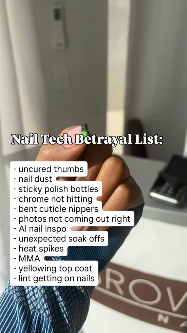 Things that burn us out 🫠
What are some things that you hate as a nail technician? Comment below!
#brownsugarnailspa #phillynailtech #phillynails #phillynailsalon #nailtechnician