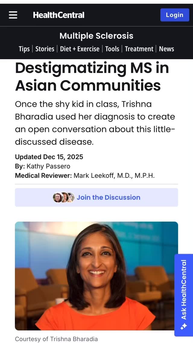It was fab to be interviewed by @healthcentraldotcom for a piece all about my advocacy work in multiple sclerosis and patient engagement. Check out the full article: https://www.healthcentral.com/condition/multiple-sclerosis/destigmatizing-ms-in-asian-communities
@asian_ms_society #multiplesclerosisawareness #desiabled #msawareness #msfighter #mswarrior #multiplesclerosis #chronicillness #spoonie #spooniefamily #spoonielife #spooniestrong #spooniesupport #spooniewarrior